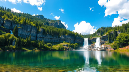 A gentle hillside covered in soft purple heather.の写真素材