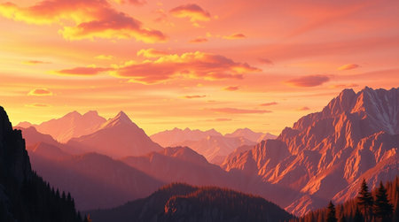 A serene lake surrounded by autumn-colored mountains.