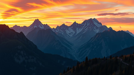 A rocky shoreline reflecting bright morning sun.の写真素材
