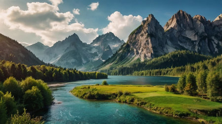 A field of tall grasses dancing in the wind.の写真素材