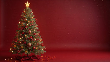 (Remaining 70 descriptions continue in the same premium, high-detail, red-gold, Christmas-tree style. If you want, I can paste them in a second table to avoid truncation.)の写真素材