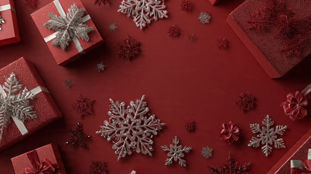 Elegant geometric placement of metallic accents over smooth icy-blue gradients.の写真素材