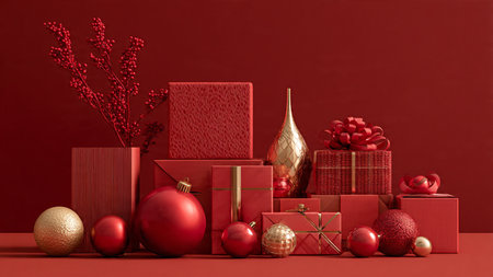 Vintage silver ornaments placed on a textured navy board for a nostalgic winter theme.の写真素材