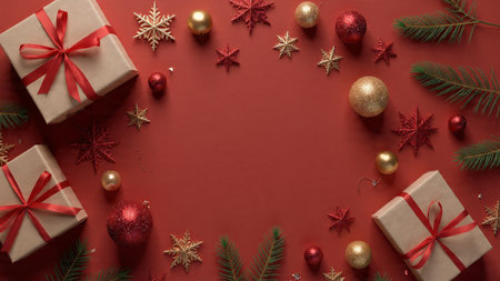 Deep-blue festive presentation with geometric silver highlights.の写真素材