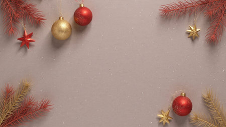 Clean commercial-style holiday mockup using cold blue lighting and polished metal details.の写真素材