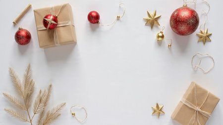 Premium cool-tone holiday design blending icy-blue gradients and refined silver dの写真素材