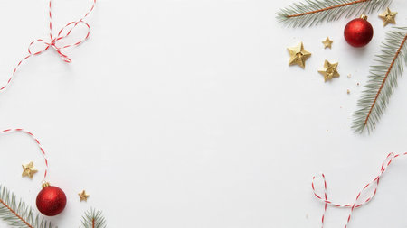 Luxury wrapping theme with icy-blue boxes and chrome-finish holiday ornaments.の写真素材