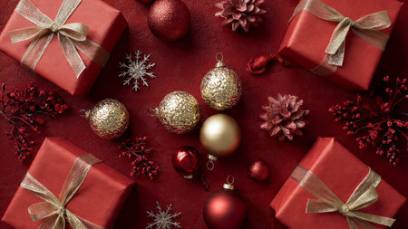 Navy background with soft-grain texture and a curated spread of antique silver ornaments.の写真素材