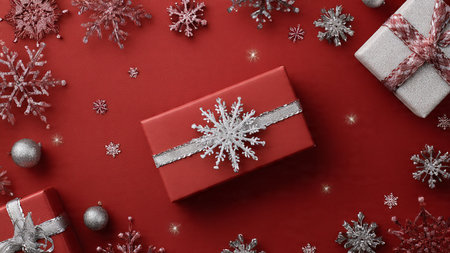 Deep-blue winter mockup featuring sharp metallic highlights and clean styling.の写真素材