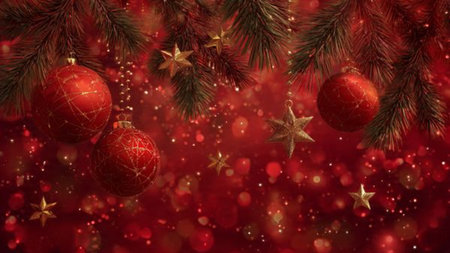 Matte blue holiday board with evenly arranged reflective ornaments.の写真素材