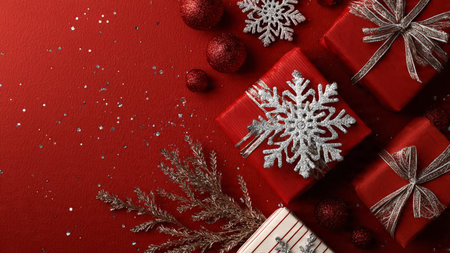 Minimalist blue-and-silver frame layout with modern, polished decorative elements.の写真素材