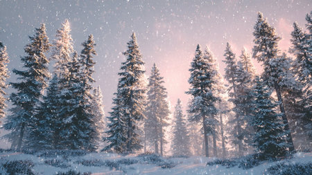 Frozen lake under a crystal-clear bright winter sky.の写真素材