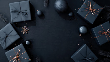 A curated assortment of vintage blue ornaments paired with muted rose-gold pieces.の写真素材