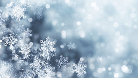 A prismatic winter sparkle across a gradient background.の写真素材