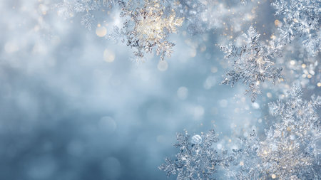 A polished winter background infused with icy glow.