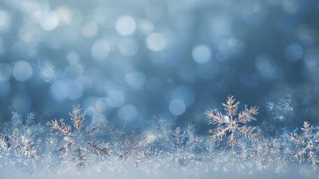 A frosty shine across an elegant winter canvas.の写真素材