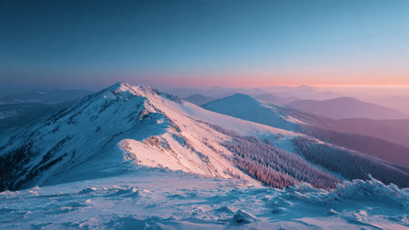 Early radiance enhances the icy contours with ultra-sharp clarity.