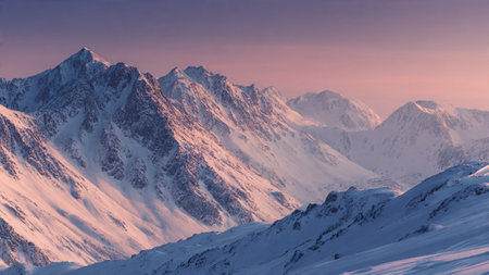 Light pastel strokes highlight crisp winter edges.