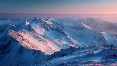 Crisp air and pastel skies create a serene, professionally captured scene.