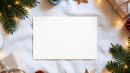 Silver stars and red ornaments create a cheerful Christmas border.