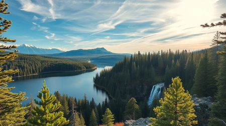 Fresh and clean mountain atmosphere.の写真素材