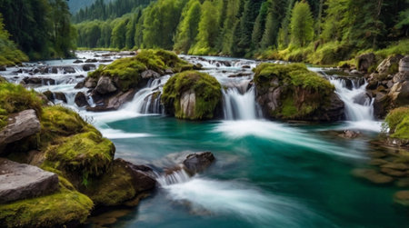 Wide ocean view from high cliffs.の写真素材