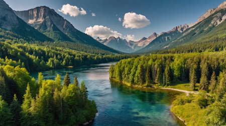 Colorful wildflowers stretching across an open field in ultra-sharp detail.の写真素材