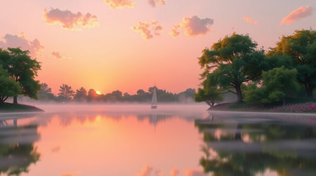 Wide wilderness landscape with no human presence.の写真素材
