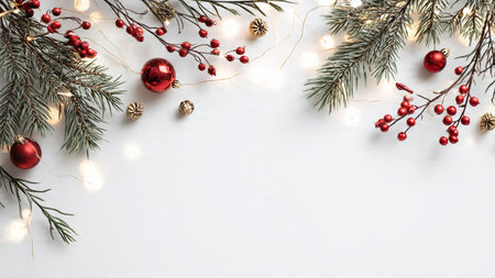 Minimalist Christmas background perfect for banners and promotional designs.