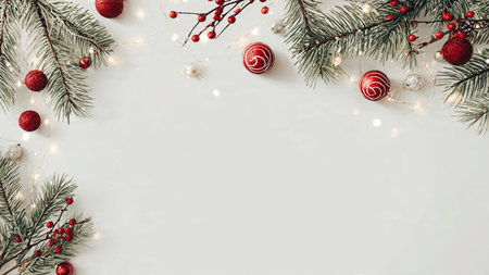 Simple and modern Christmas background for holiday messaging.