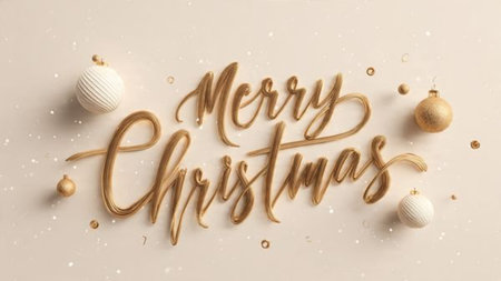 Rich emerald text with gold highlights and gentle glow for festive elegance.の写真素材