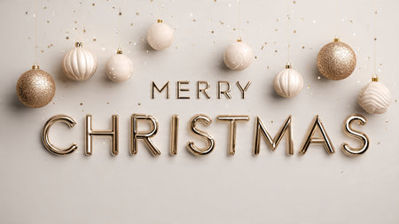 High-end silver typography with icy blue highlights, designed for elegant winter holiday branding.の写真素材