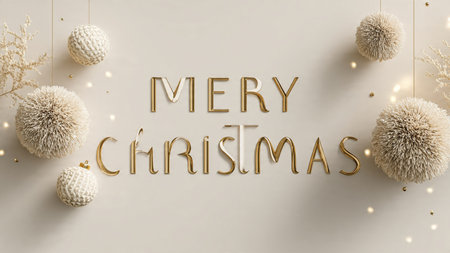 Delicate silver lettering accented with icy blue ornament details and subtle glow.の写真素材