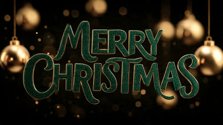 Merry Christmas Greeting Card. Merry Christmas lettering.の写真素材