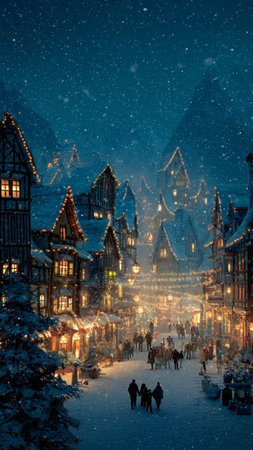 Christmas in the old town of La Petite France, Strasbourgの写真素材