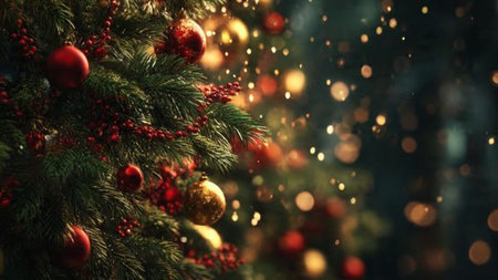 Minimalist Christmas background with clean lines and elegant spacing.の写真素材