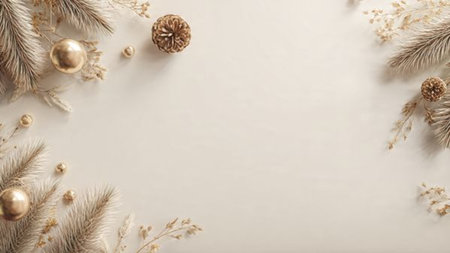 Luxurious red Christmas background with glowing lights.の写真素材