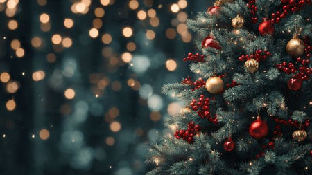 Warm rustic Christmas background with natural decorations.の写真素材