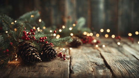High-quality red Christmas background designed for marketing use.の写真素材