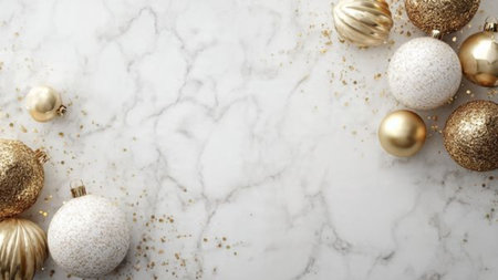 Peaceful snowy Christmas background with soft illumination.の写真素材