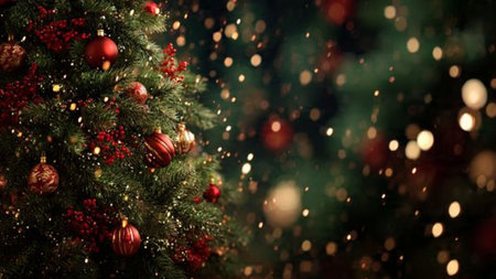 Christmas background featuring rustic wood textures.の写真素材