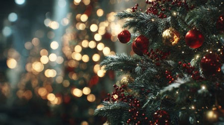 Cool blue Christmas background with frosty textures, silver ornaments, icy details, and winter luxury mood.の写真素材