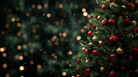 Modern abstract Christmas background with warm tones.の写真素材