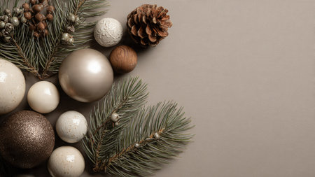 Abstract holiday background with warm golden glow.の写真素材