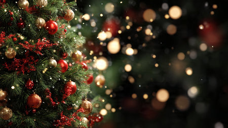 Winter luxury Christmas background with silver ornaments and icy textures.の写真素材