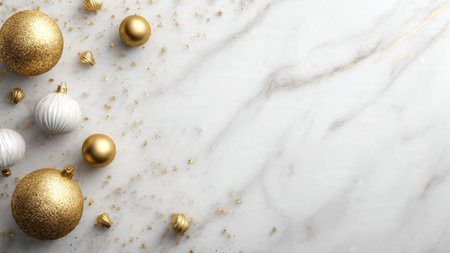 Refined minimalist Christmas background with premium feel.の写真素材