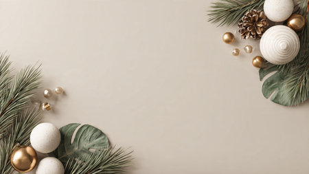 Highly detailed Christmas background featuring glowing tree lights.の写真素材