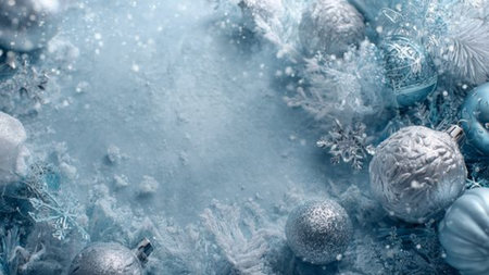 Traditional Christmas background with rich red backdrop, glowing lights, and gold decorative details.の写真素材