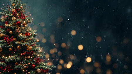 Airy winter Christmas scene with frosty details and fresh blue highlights.の写真素材