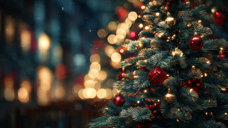 Abstract holiday background featuring warm golden gradients and sparkle.の写真素材